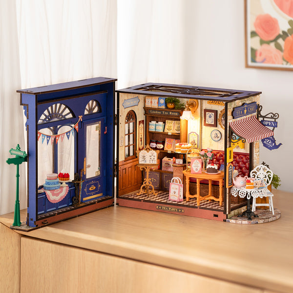 Robotime Rolife Leisure Time Tea Room DIY Miniature House DG171