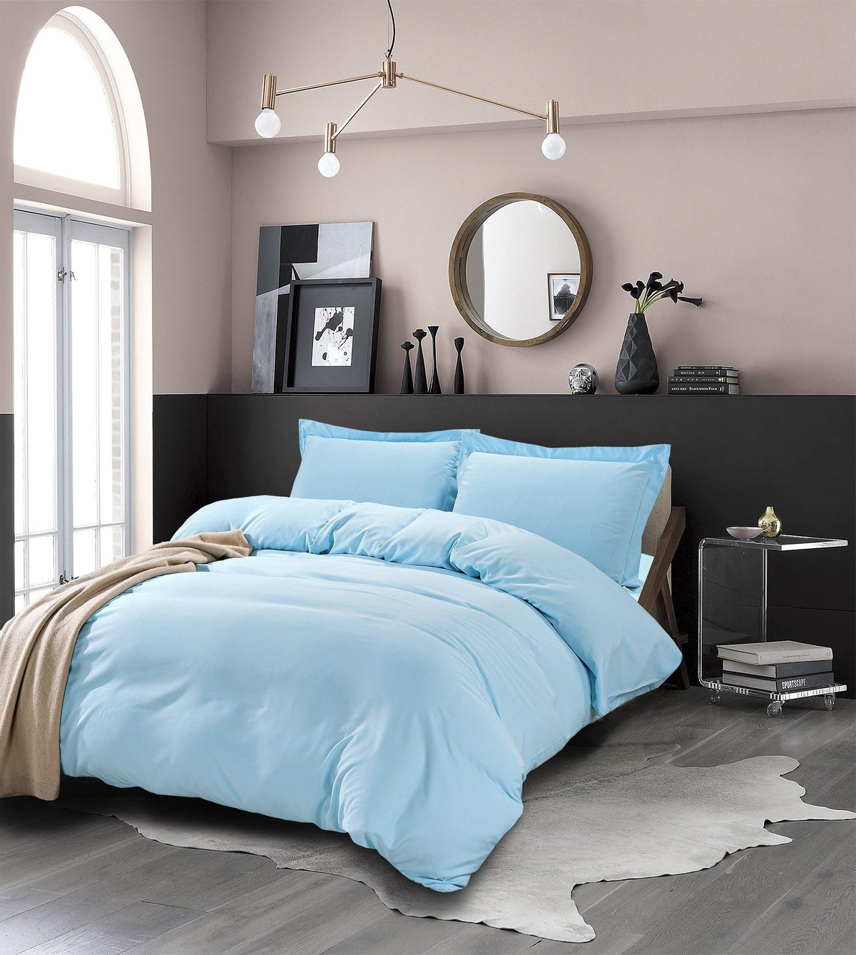 Elegant Comfort Essential 3-Piece Solid Duvet Cover Set