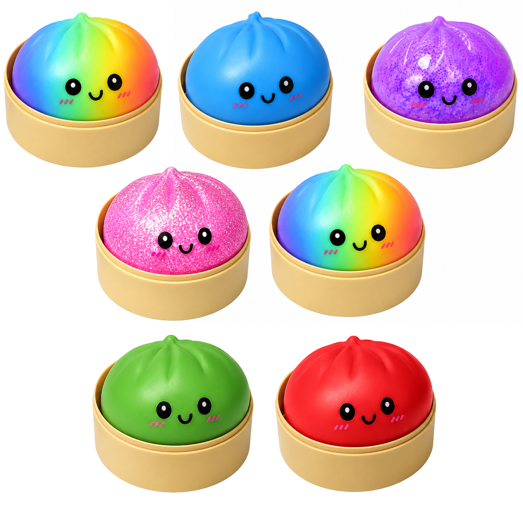 Mystery Viral Dumpling Squishy - 7 Pack Assorted