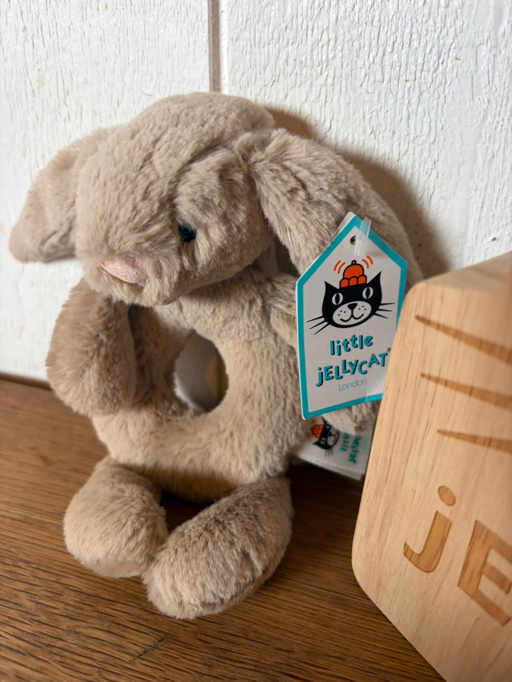 Jellycat Bashful Bunny Ring Rattle - Beige