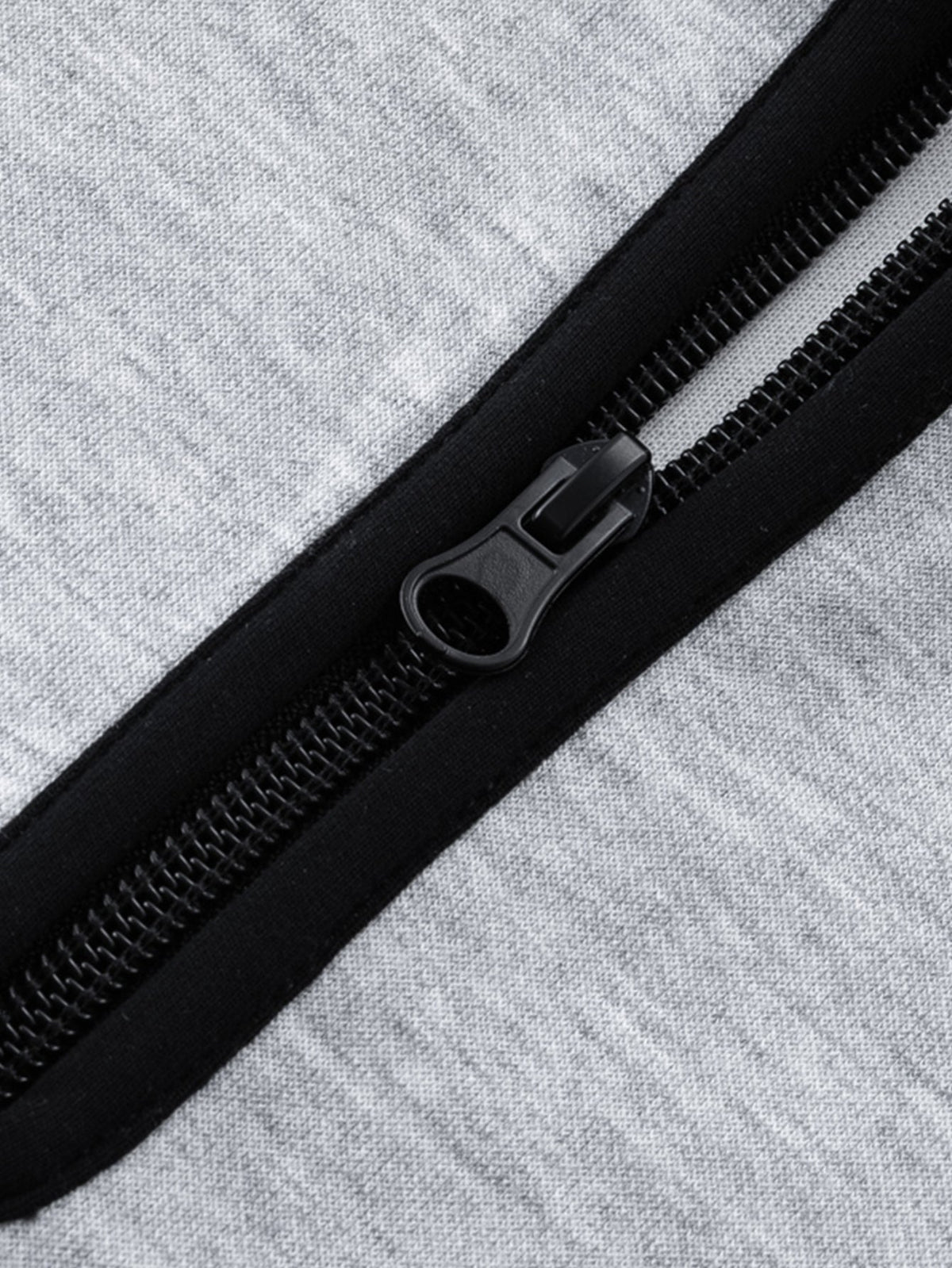 Contrast Zipper Polo Collar Sweatshirt