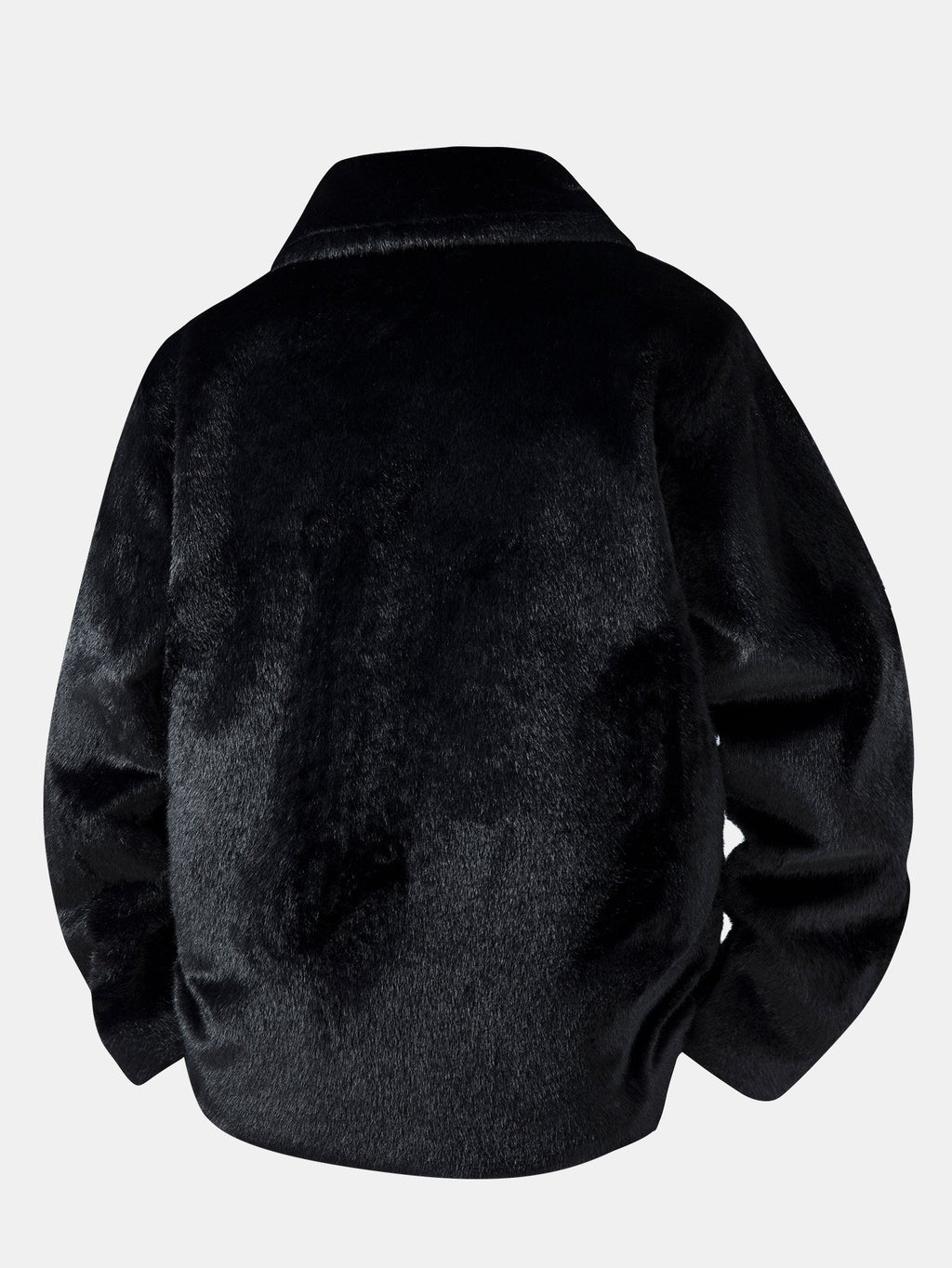 Faux Fur Notch Lapel Coat