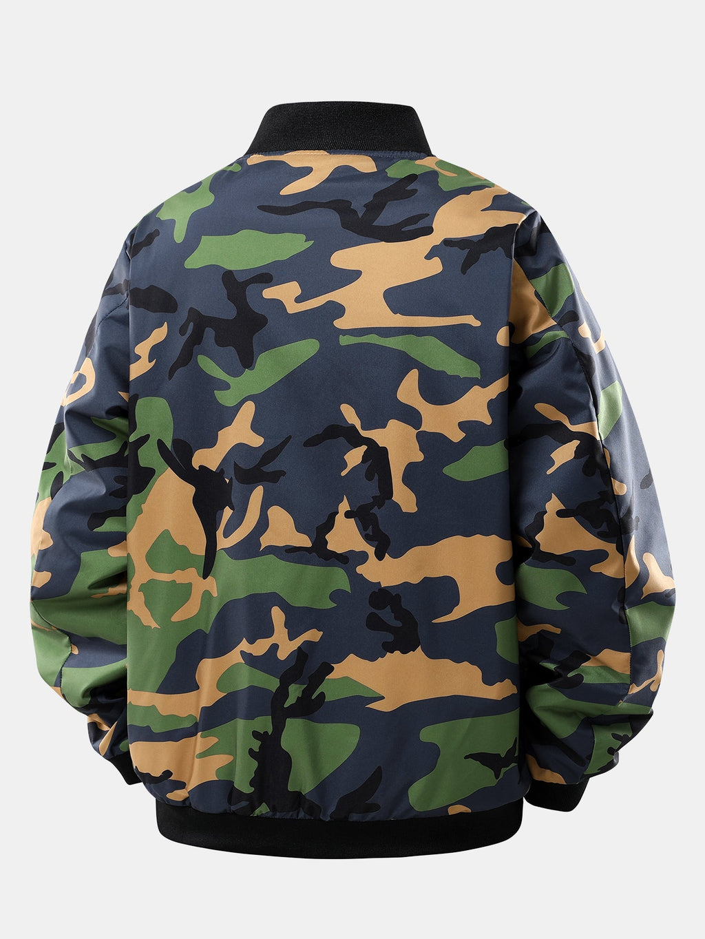 Teddy Lined Camouflage Zip Up Jacket