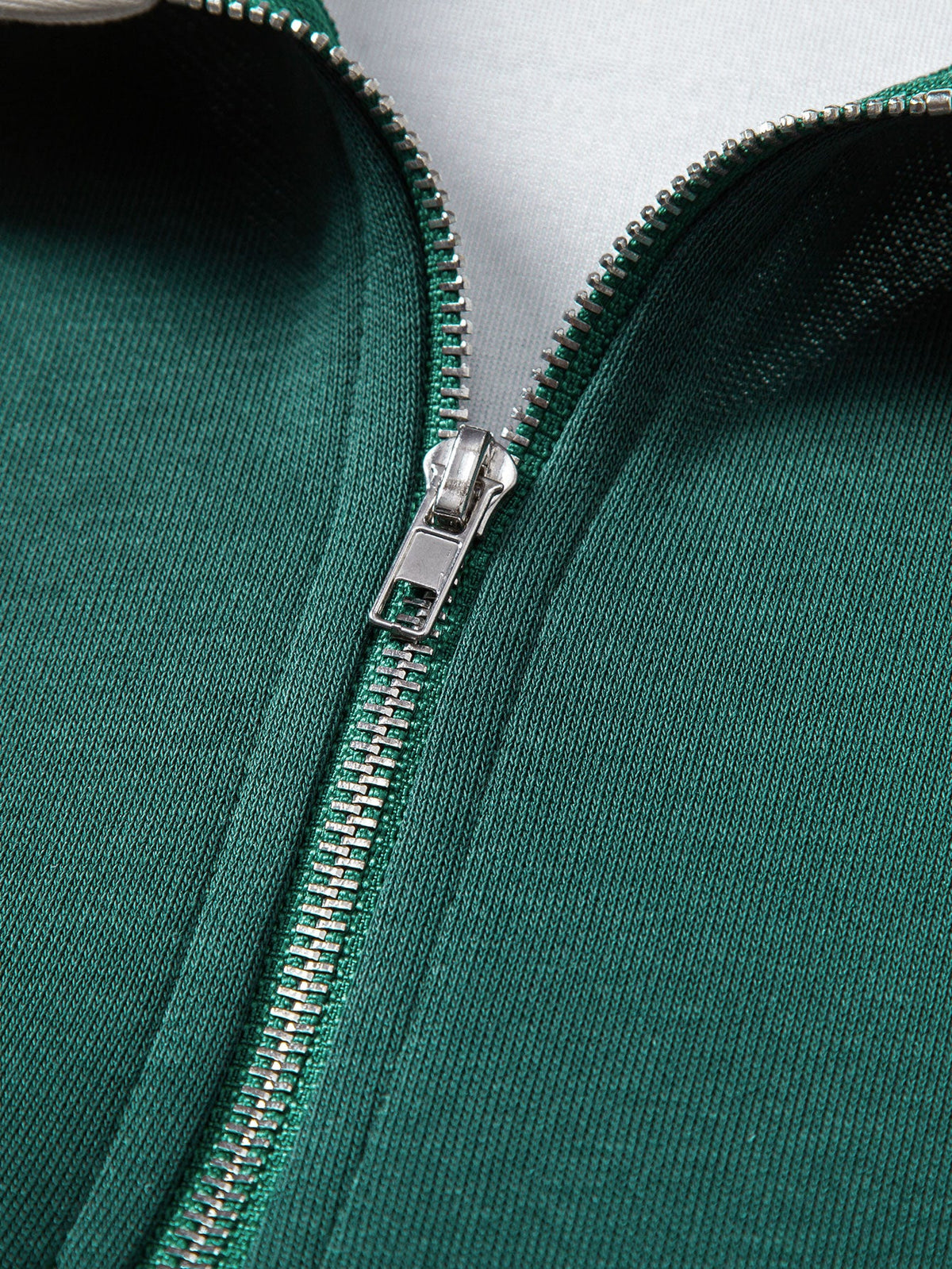 Relax Fit Milano Print Contrast Zipper Polo Sweatshirt