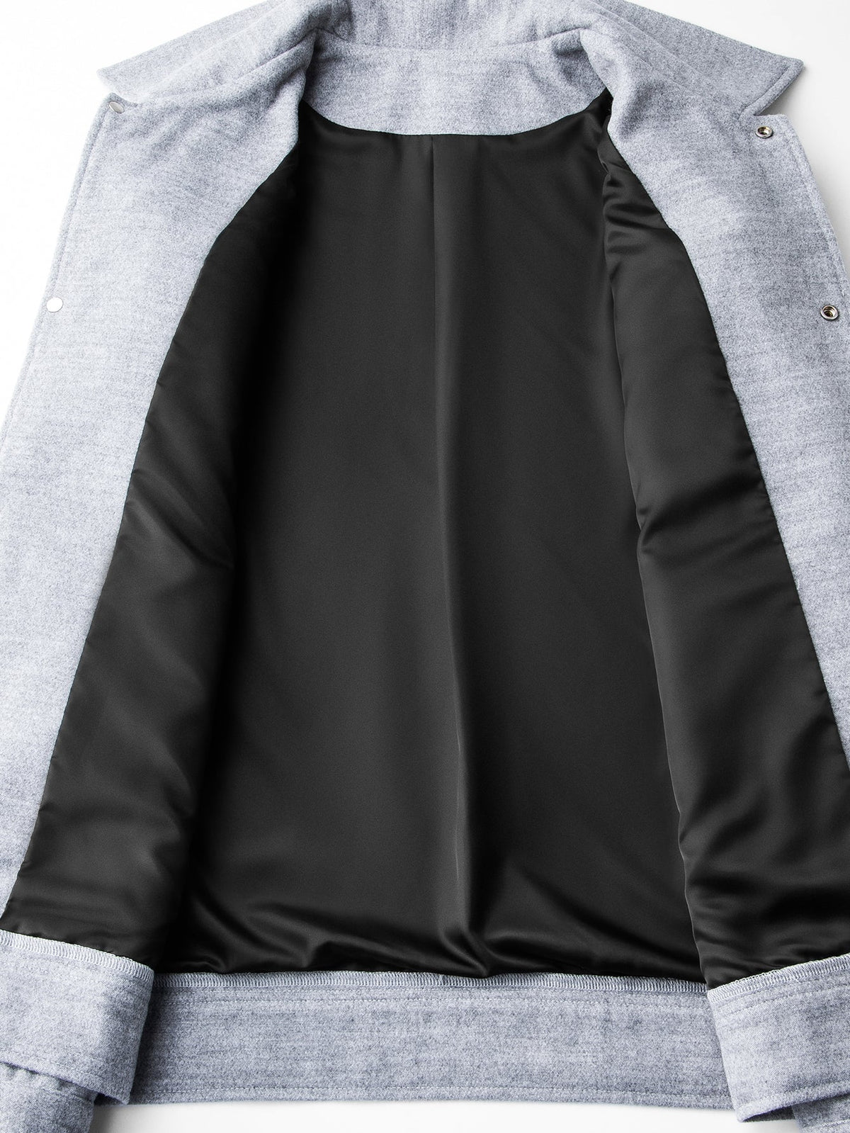 Wool-Look Snap Button Jacket