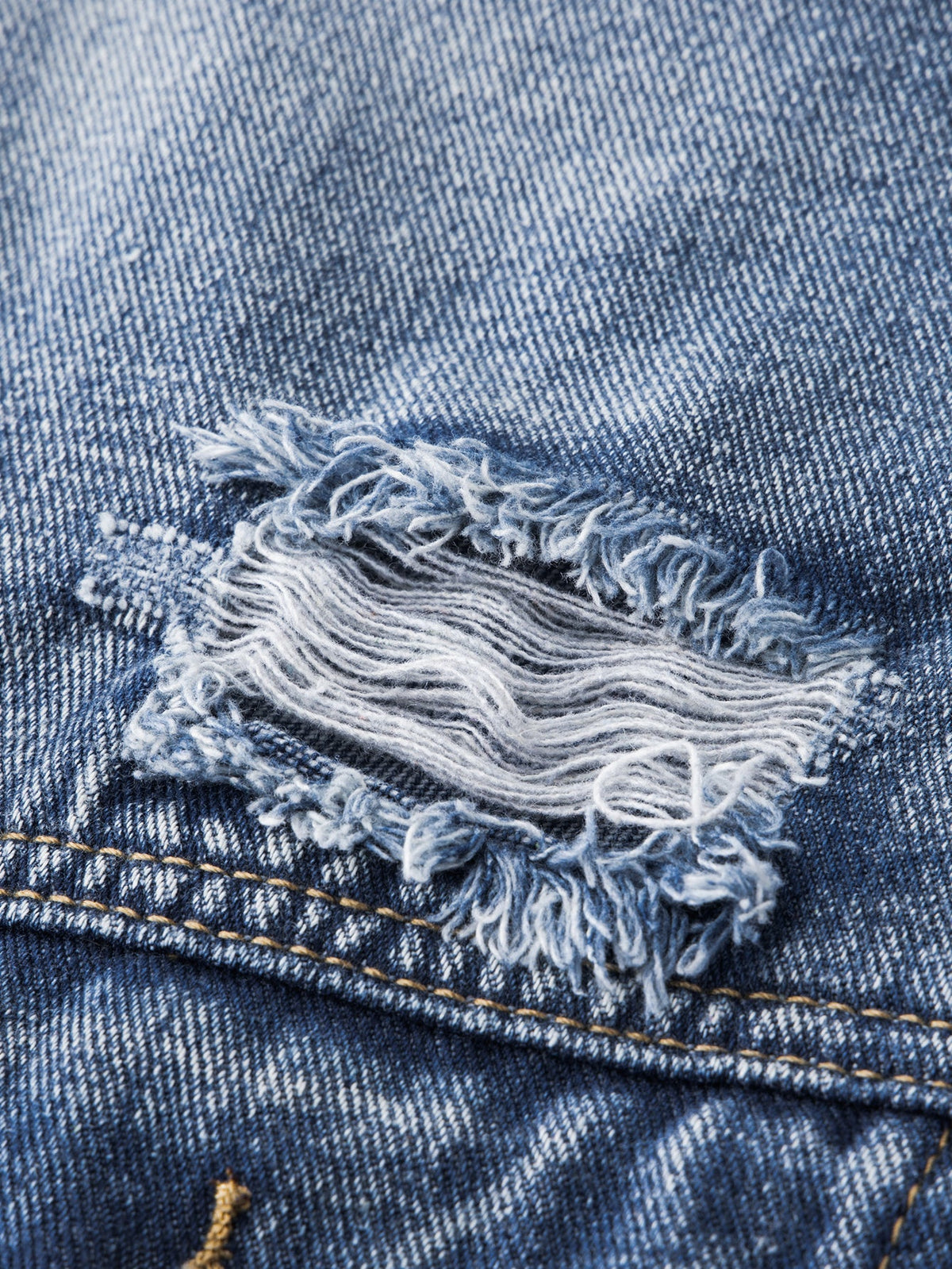 Paint Splatter Distressed Washed Denim Jacket