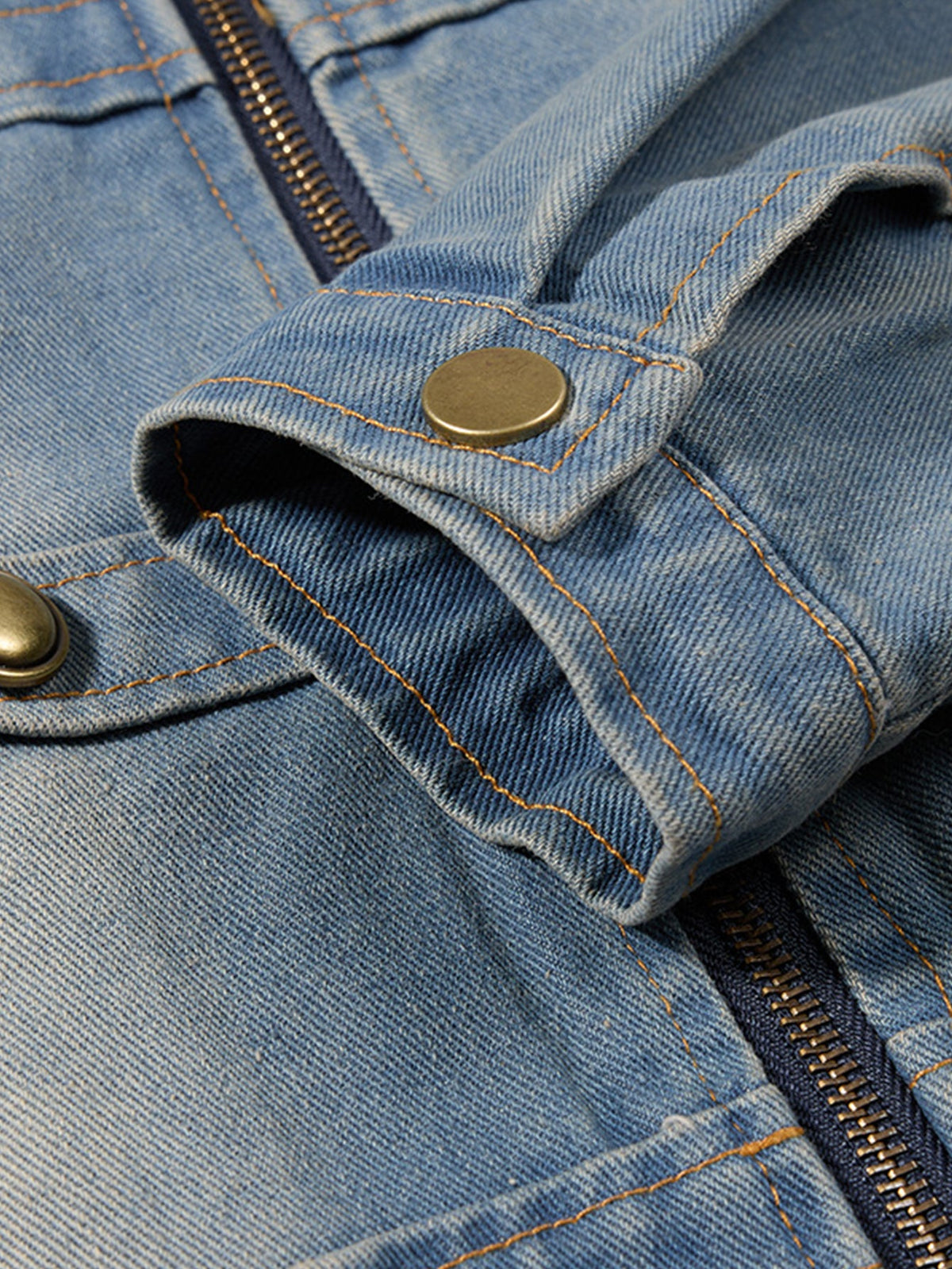 Washed Military Denim Jacket