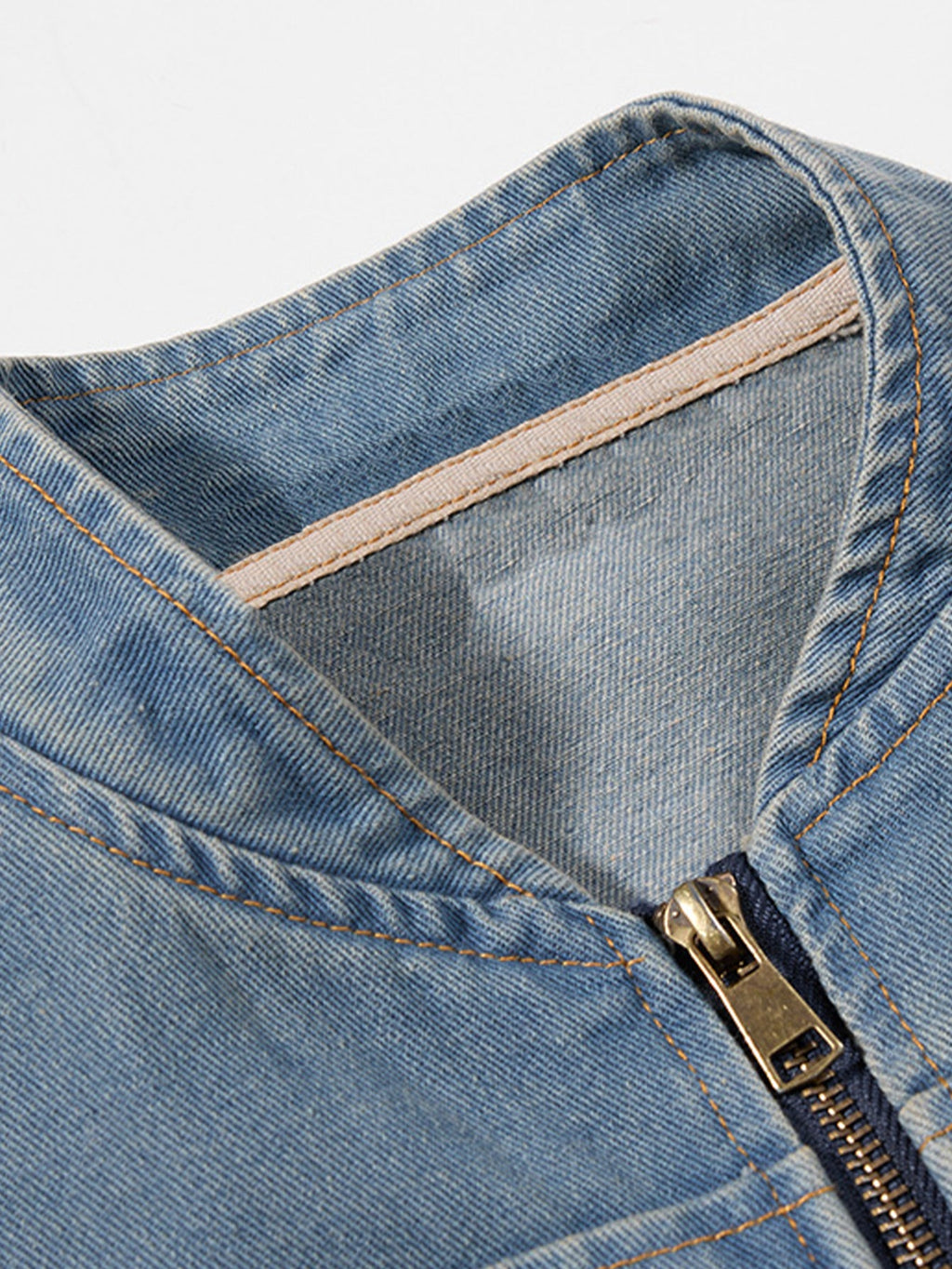 Washed Military Denim Jacket