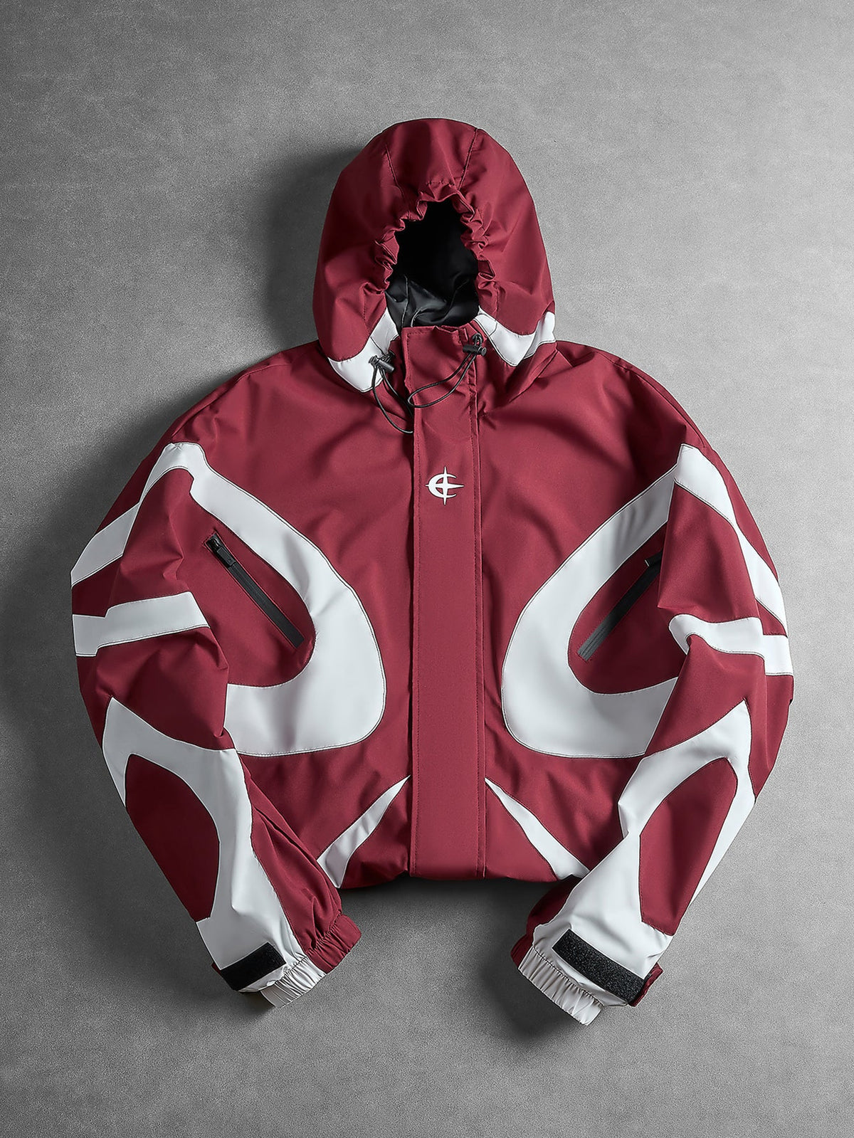Color Block Hooded Windbreaker Jacket