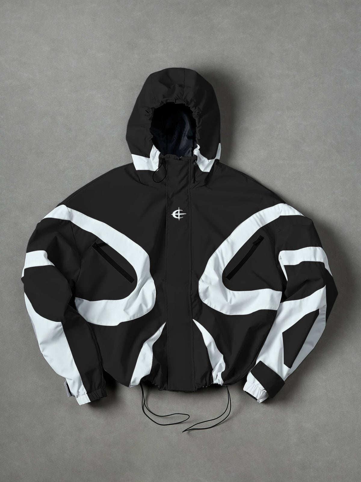 Color Block Hooded Windbreaker Jacket