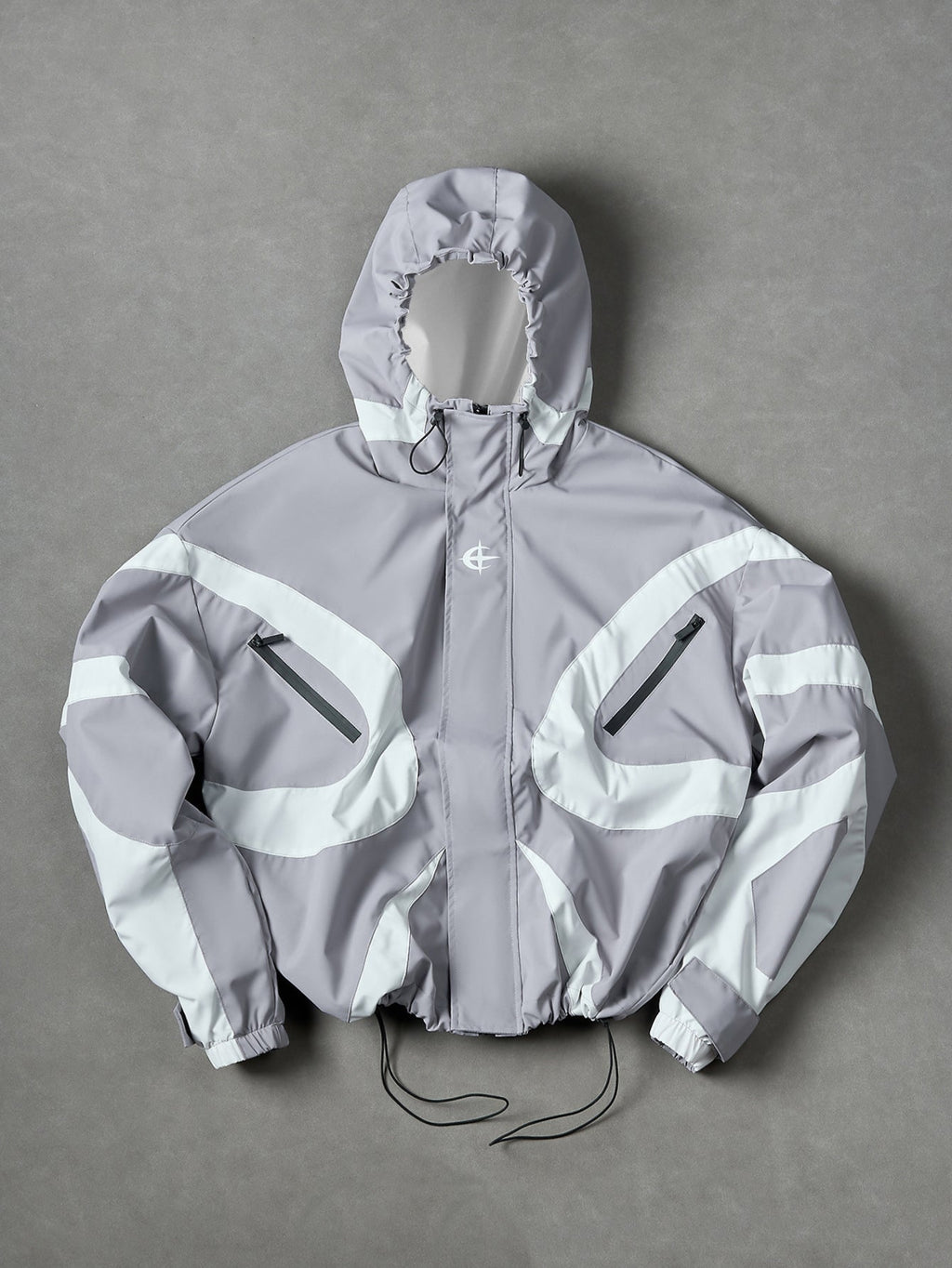 Color Block Hooded Windbreaker Jacket