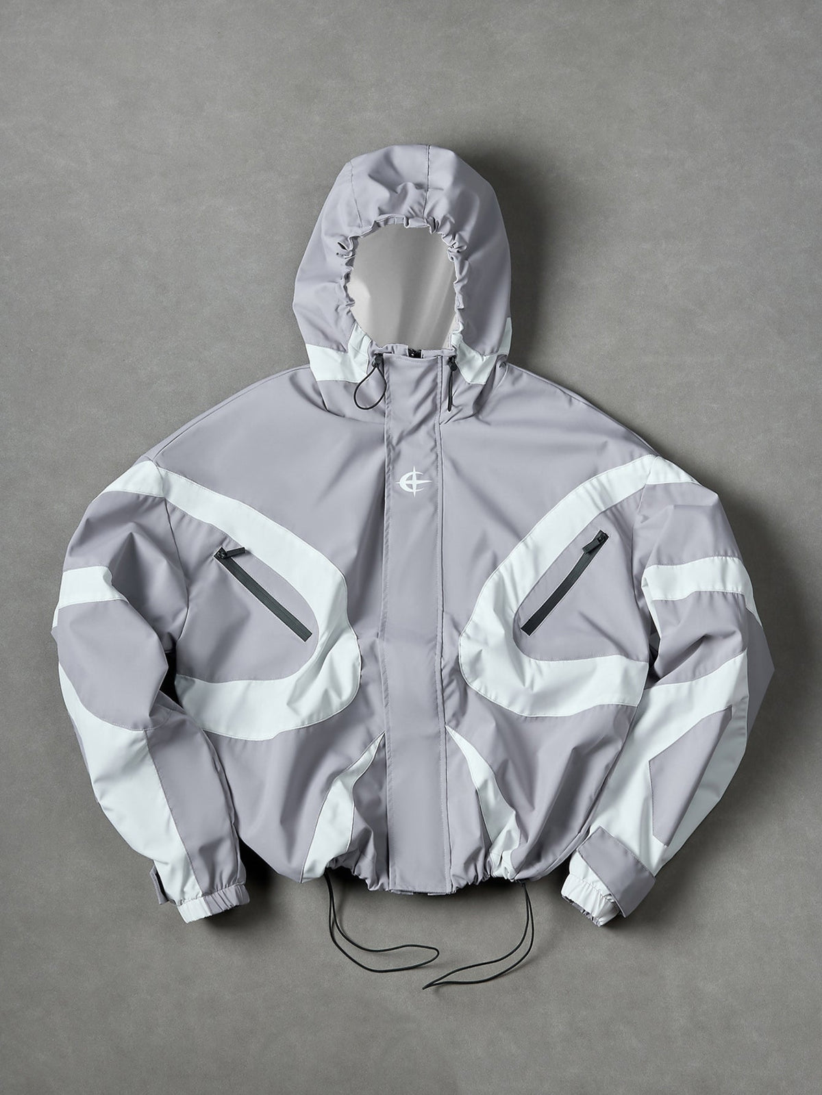 Color Block Hooded Windbreaker Jacket