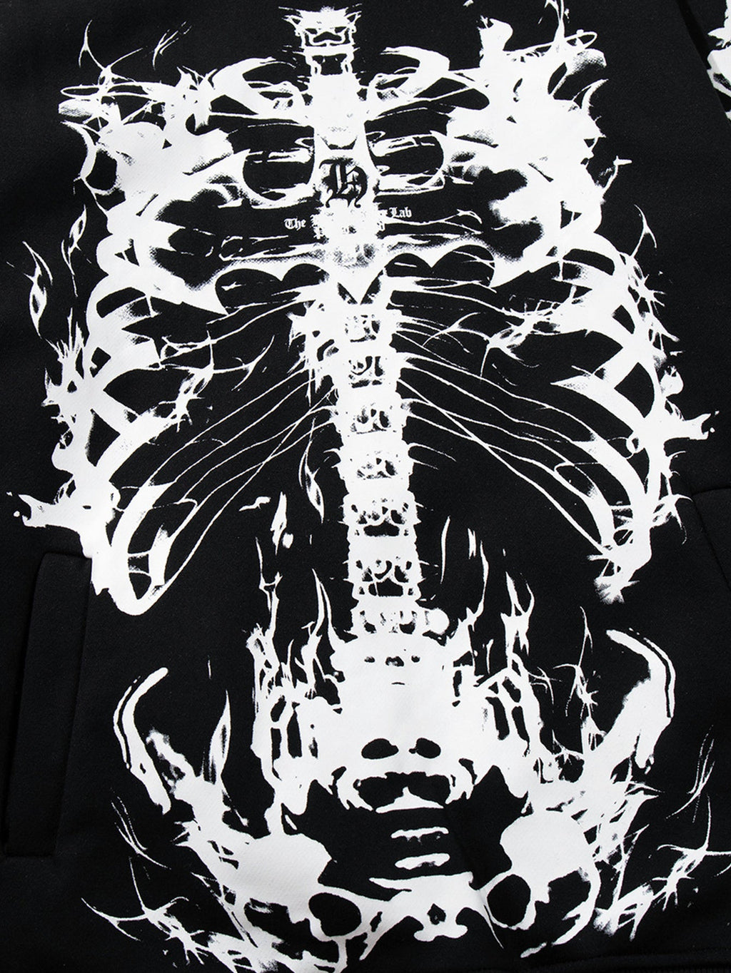 Washed Skeleton Graphic Hoodie