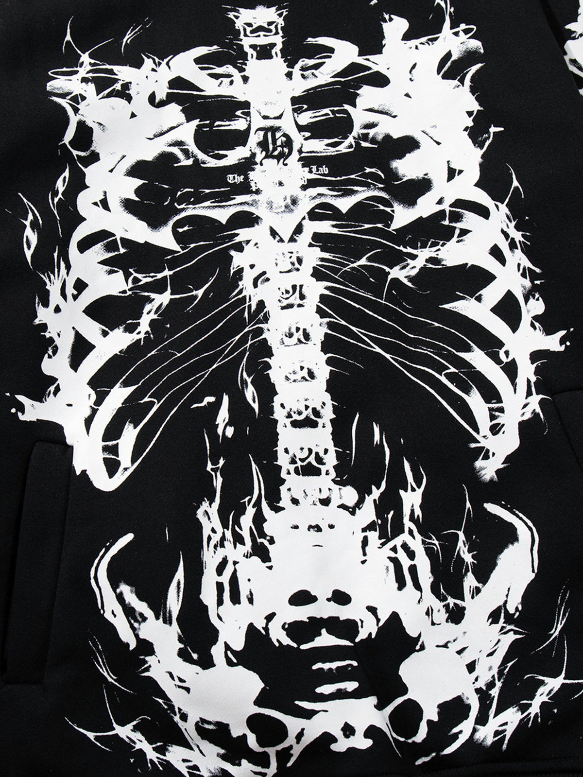 Washed Skeleton Graphic Hoodie