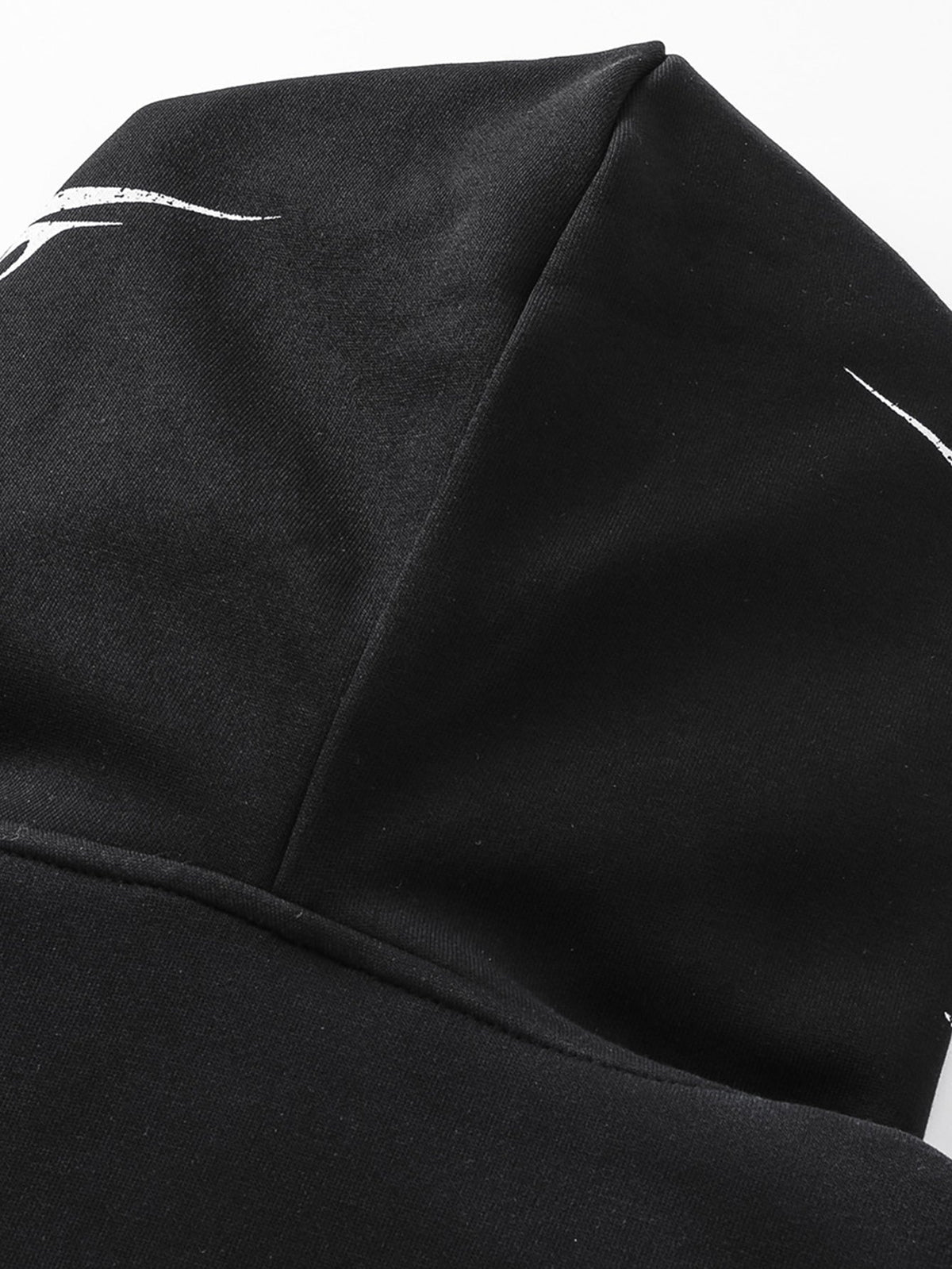 Oversized Script Graphic Zip-Up Hoodie