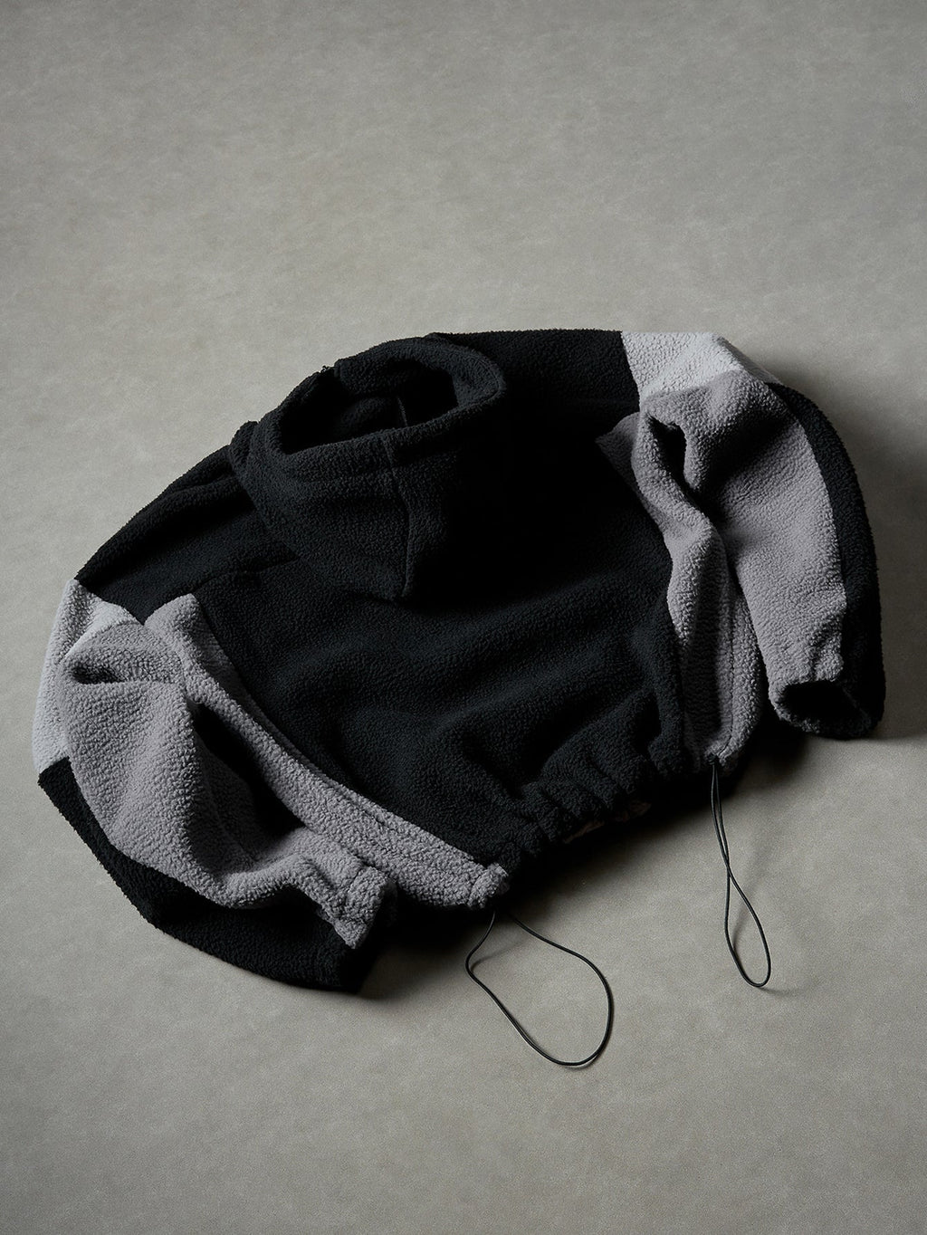 Color Block Sherpa Fleece Hooded Jacket