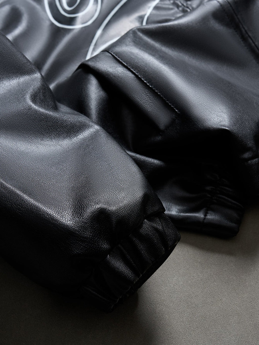 Chicago Graphic Faux Leather Zip-Up Jacket