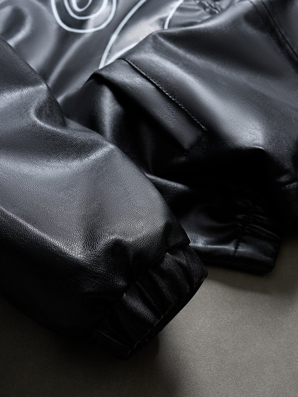 Chicago Graphic Faux Leather Zip-Up Jacket