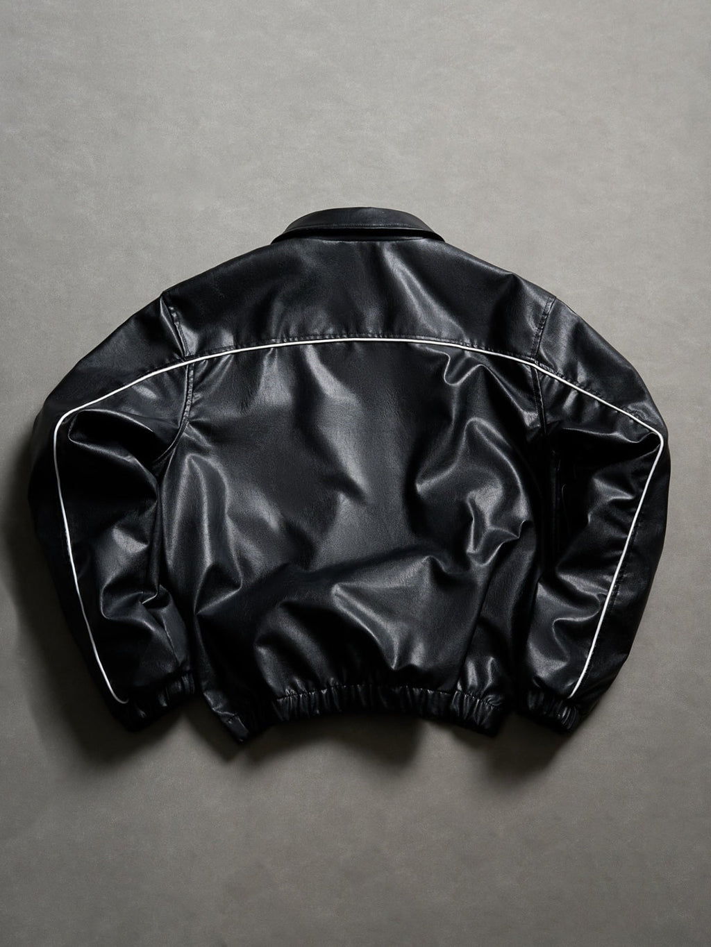 Chicago Graphic Faux Leather Zip-Up Jacket