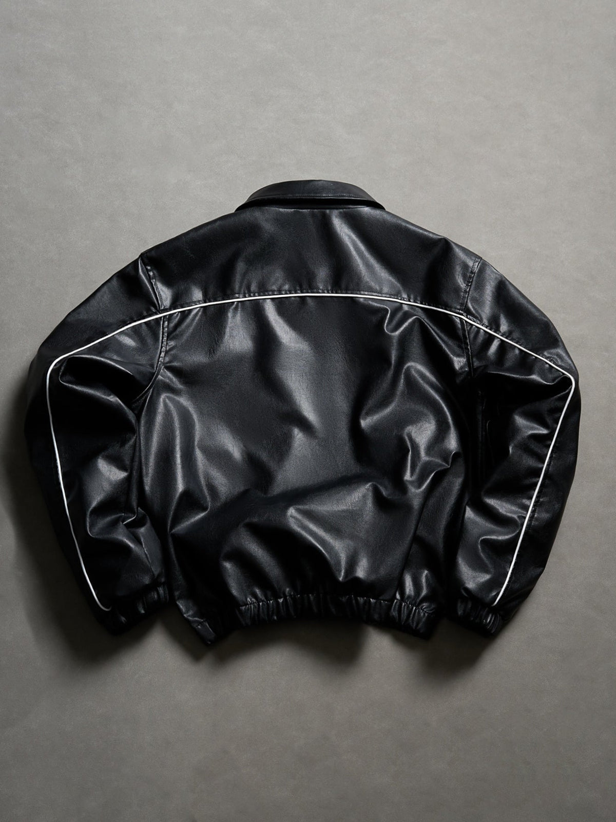Chicago Graphic Faux Leather Zip-Up Jacket