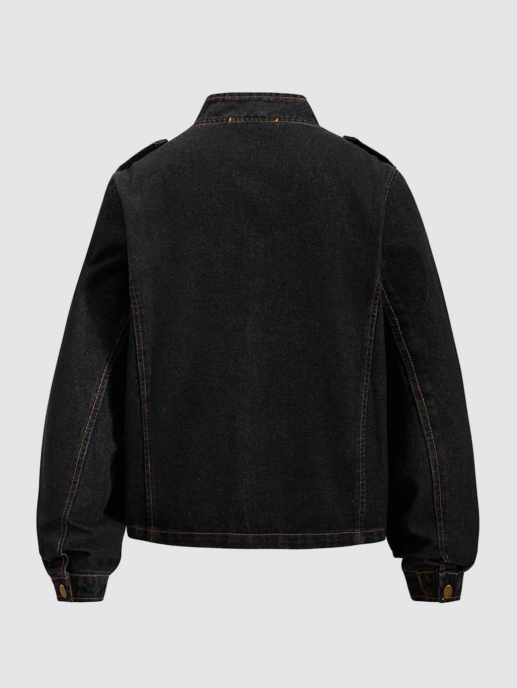 Washed Military Denim Jacket