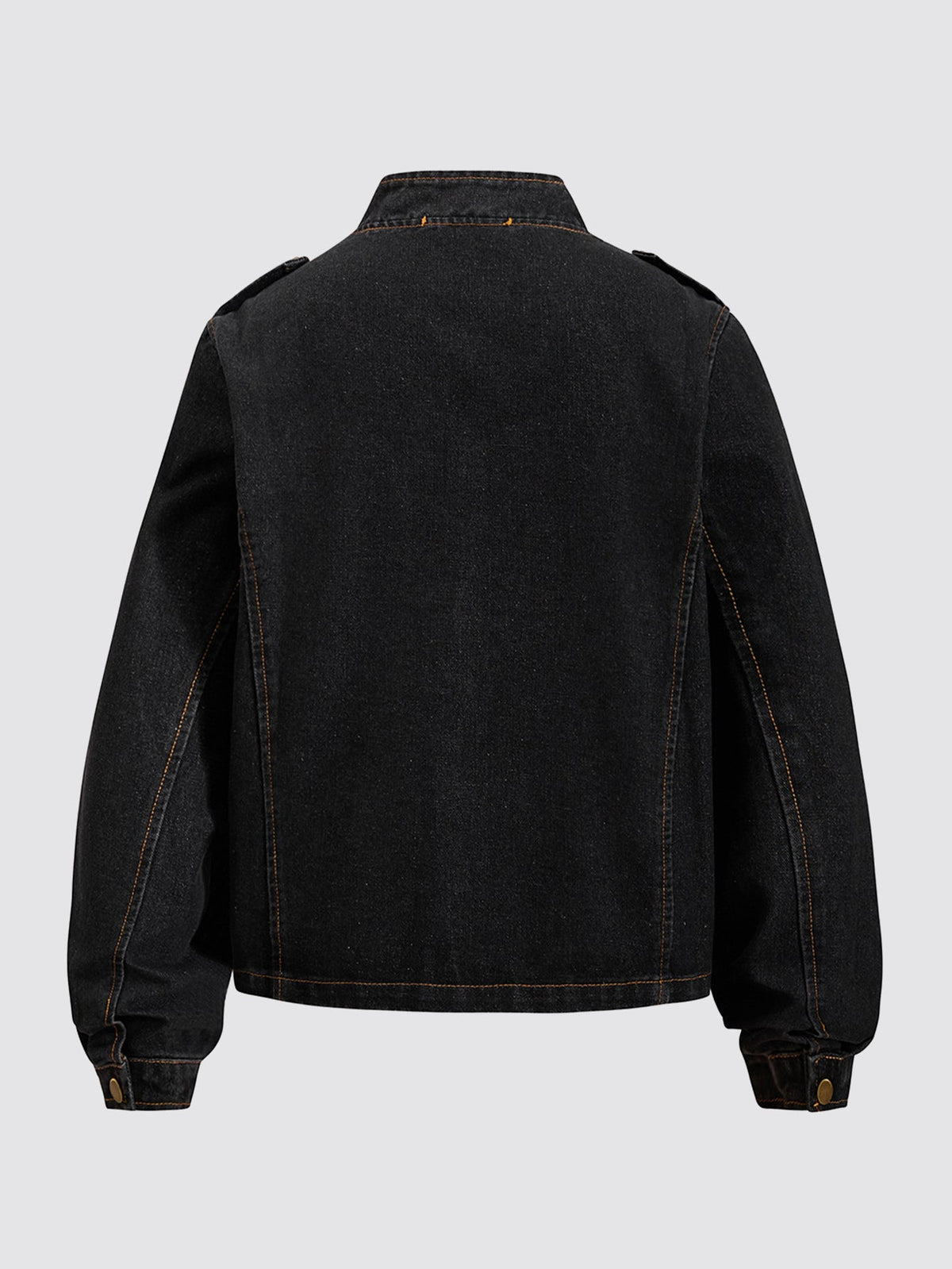 Washed Military Denim Jacket