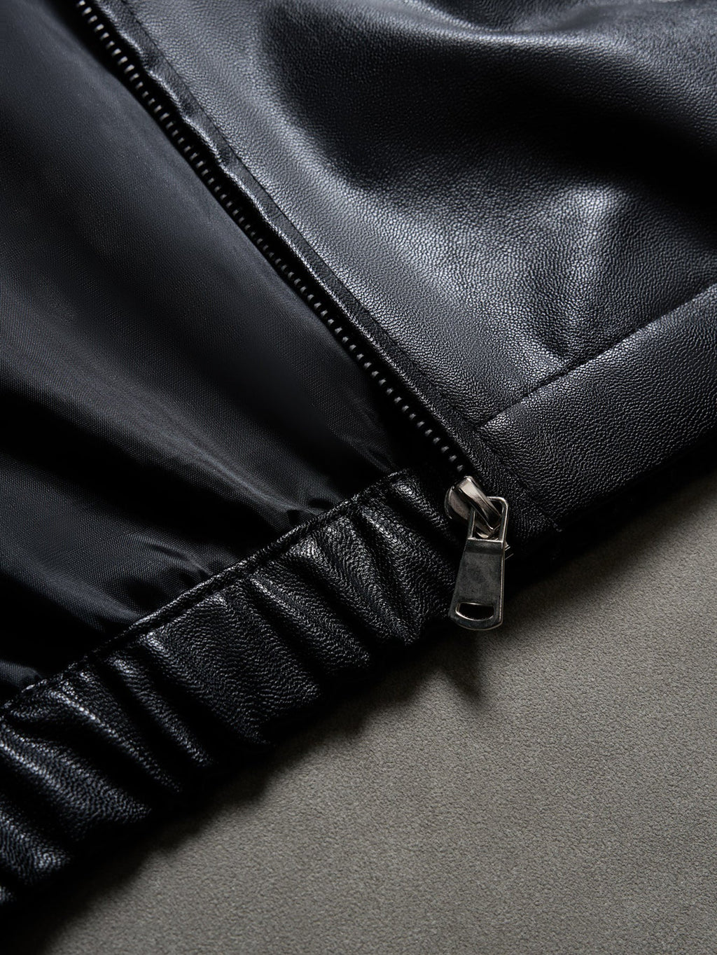 Chicago Graphic Faux Leather Zip-Up Jacket
