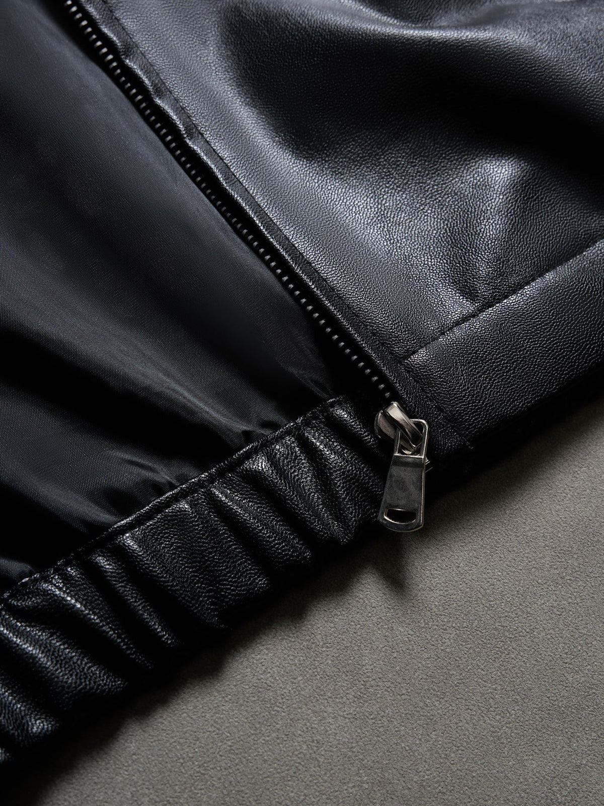 Chicago Graphic Faux Leather Zip-Up Jacket