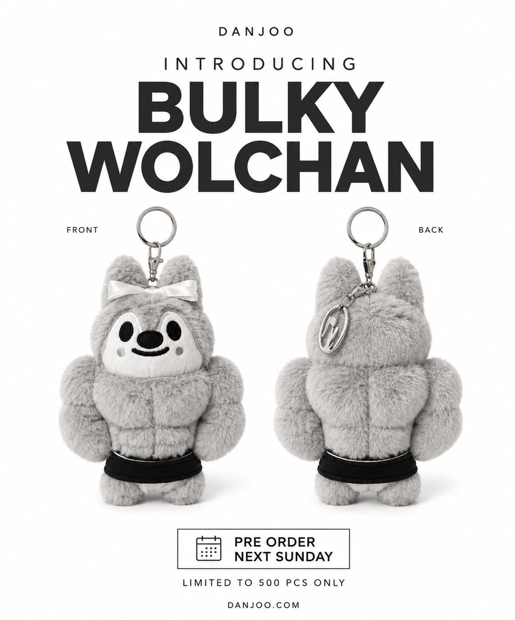 Bulky Wolfchan Plush Charm - Stray Kids merch