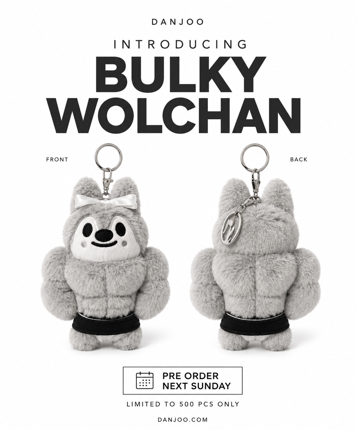 Bulky Wolfchan Plush Charm - Stray Kids merch