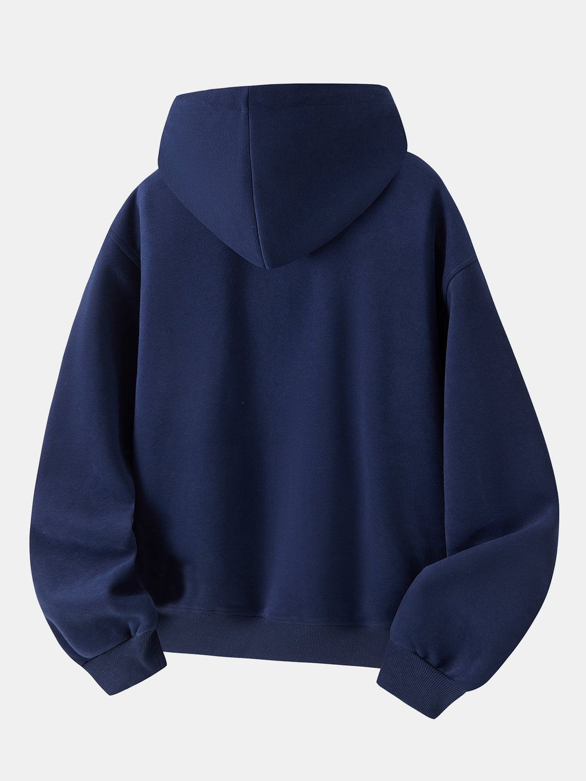 Relaxed Fit Contrast Lined Zip Up Hoodie
