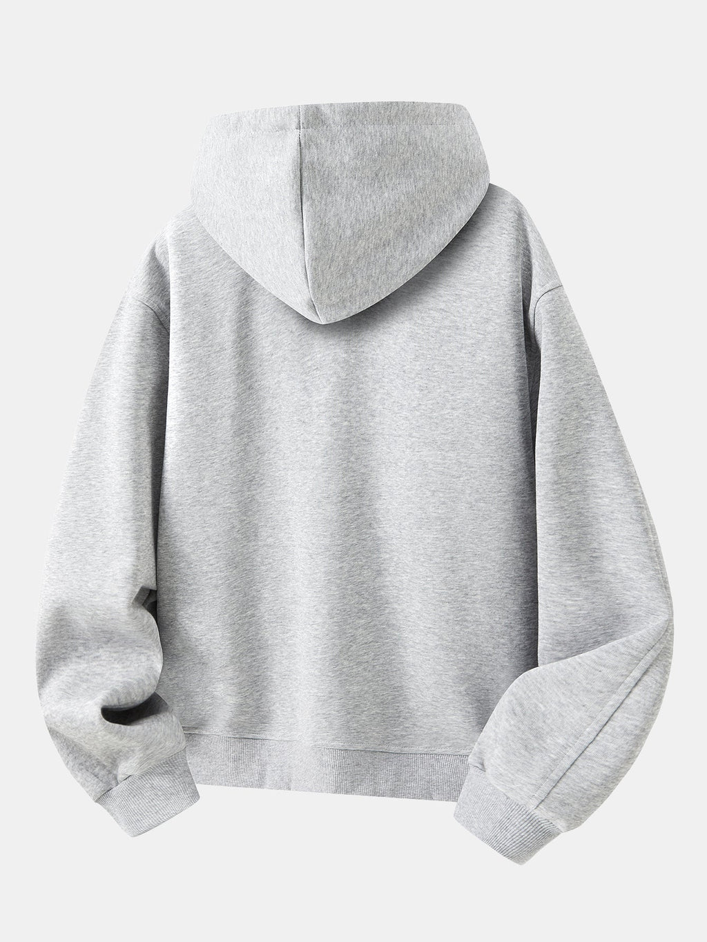 Relaxed Fit Contrast Lined Zip Up Hoodie