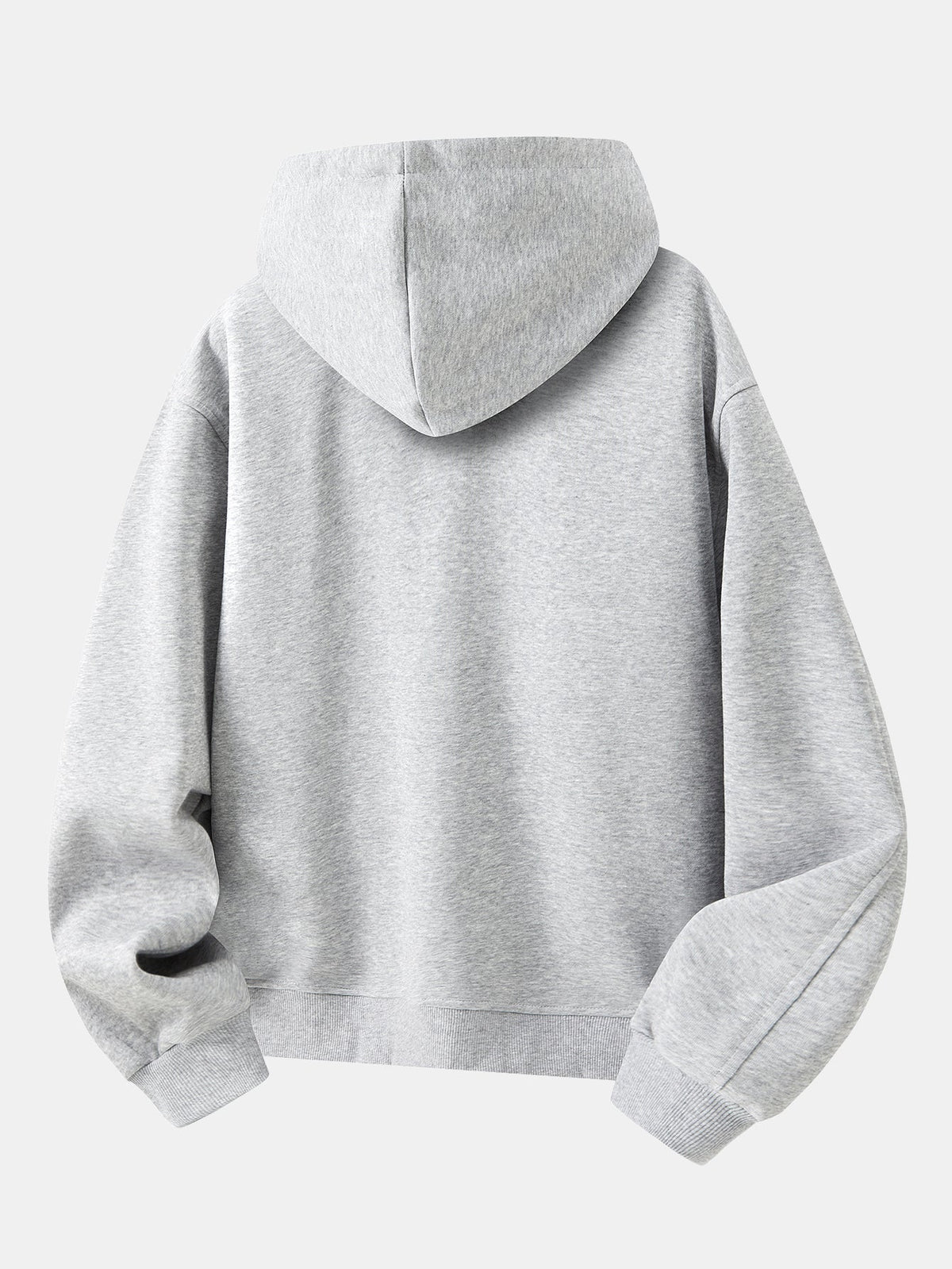 Relaxed Fit Contrast Lined Zip Up Hoodie