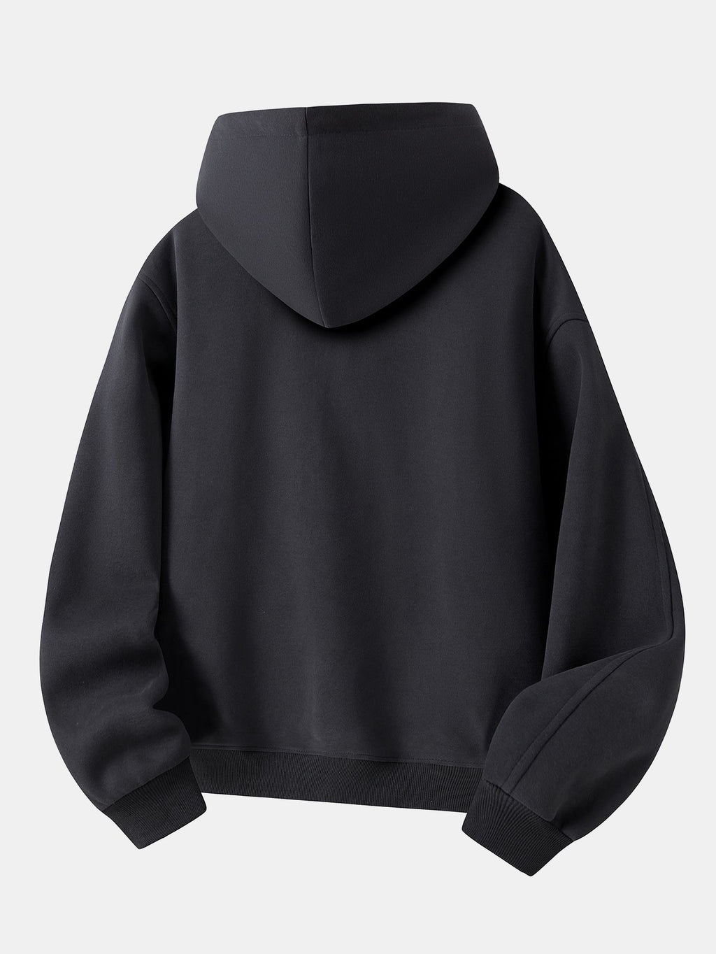 Relaxed Fit Contrast Lined Zip Up Hoodie