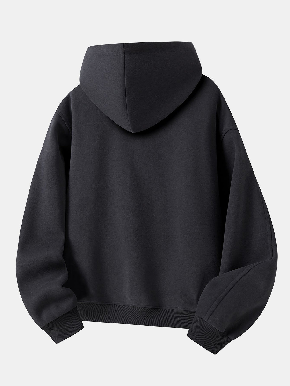 Relaxed Fit Contrast Lined Zip Up Hoodie