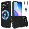 Wave Texture MagSafe Magnetic Liquid Silicone Phone Case For iPhone 17 / 16 / 15 / 14