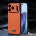Shockproof TPU Hybrid Handmade Leather Phone Case For iPhone 17 / 16 / 15 / 14
