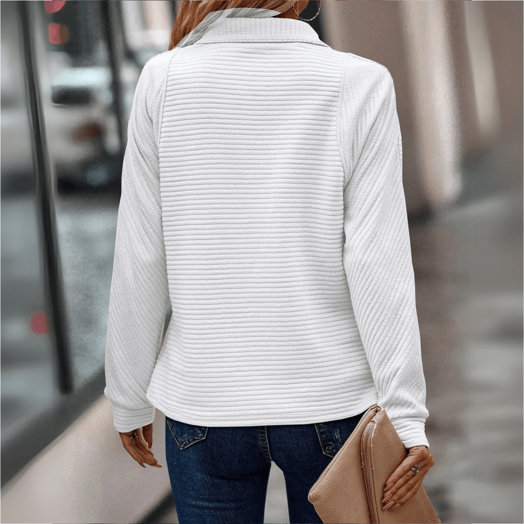 Katrina | Textured Half-Zip Pullover
