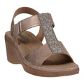 Women's Elissa Rose Gold Embellished Wedge Sandals