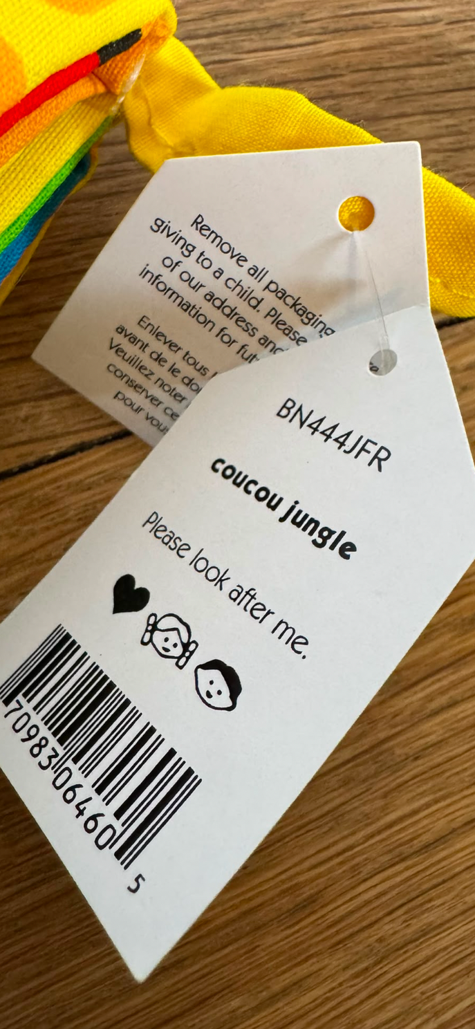 Jellycat Coucou Jungle (French)