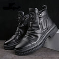 Lässige Herren-Reißverschluss-Martin-Boots im koreanischen Streetwear-Stil
