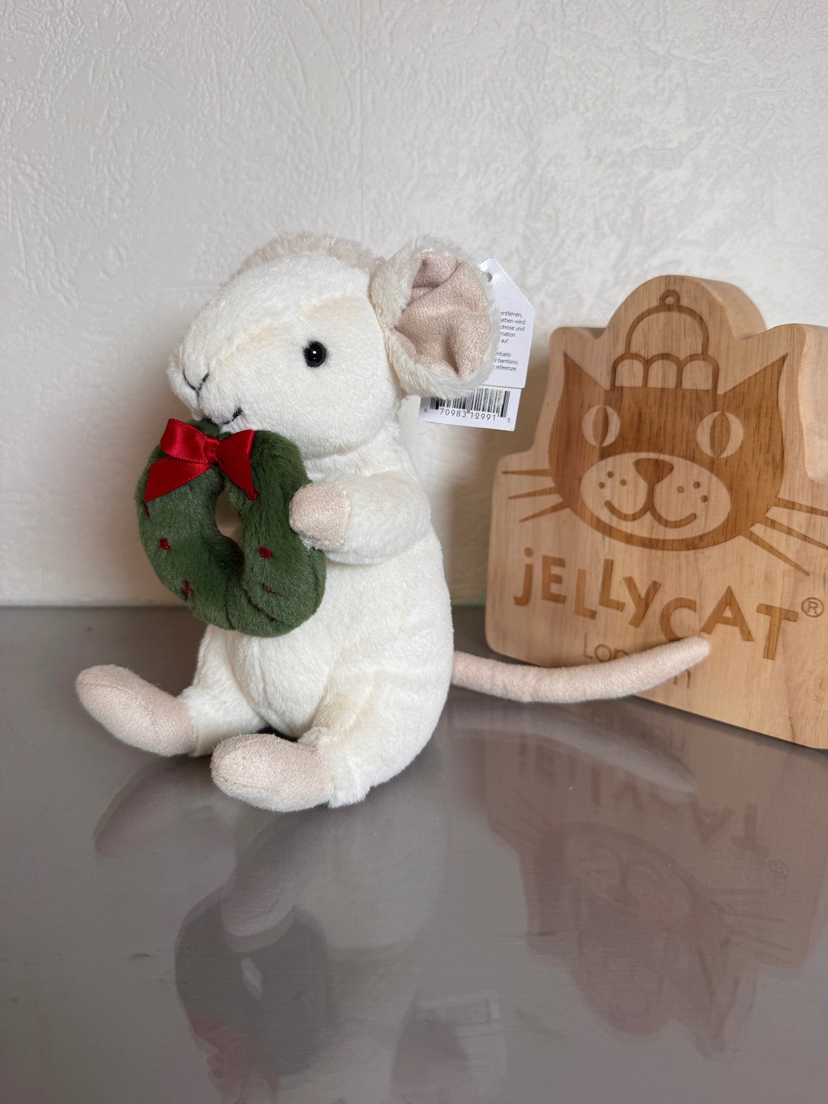 Jellycat Merry Mouse With Wreath
