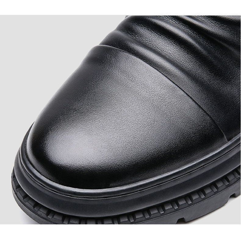 Lässige Herren-Reißverschluss-Martin-Boots im koreanischen Streetwear-Stil