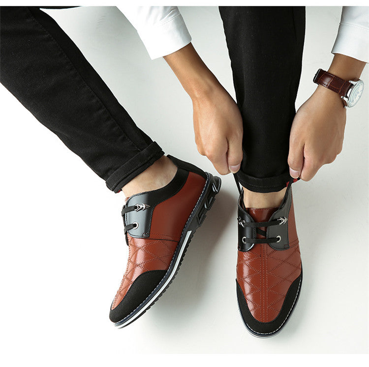 Men's Casual Soft Sole Slip-On Leather Shoes – Korean British Style