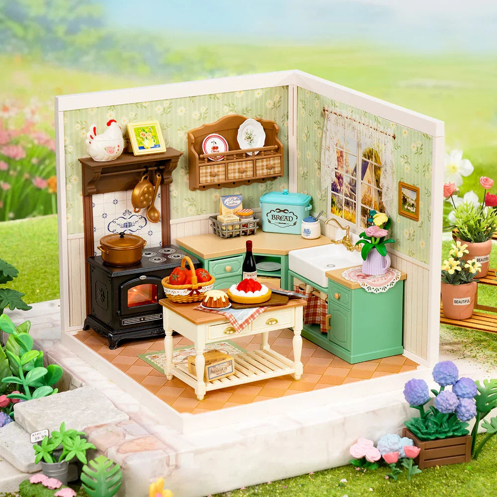 Robotime Rolife Farmhouse Kitchen DIY Miniature House DW024