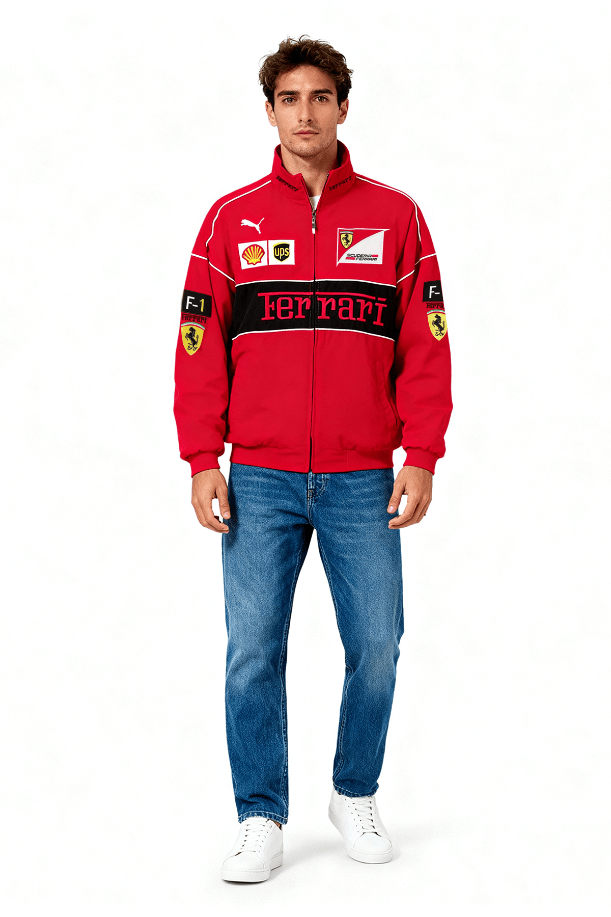 Vintage Scuderia Red Ferrari Jacket