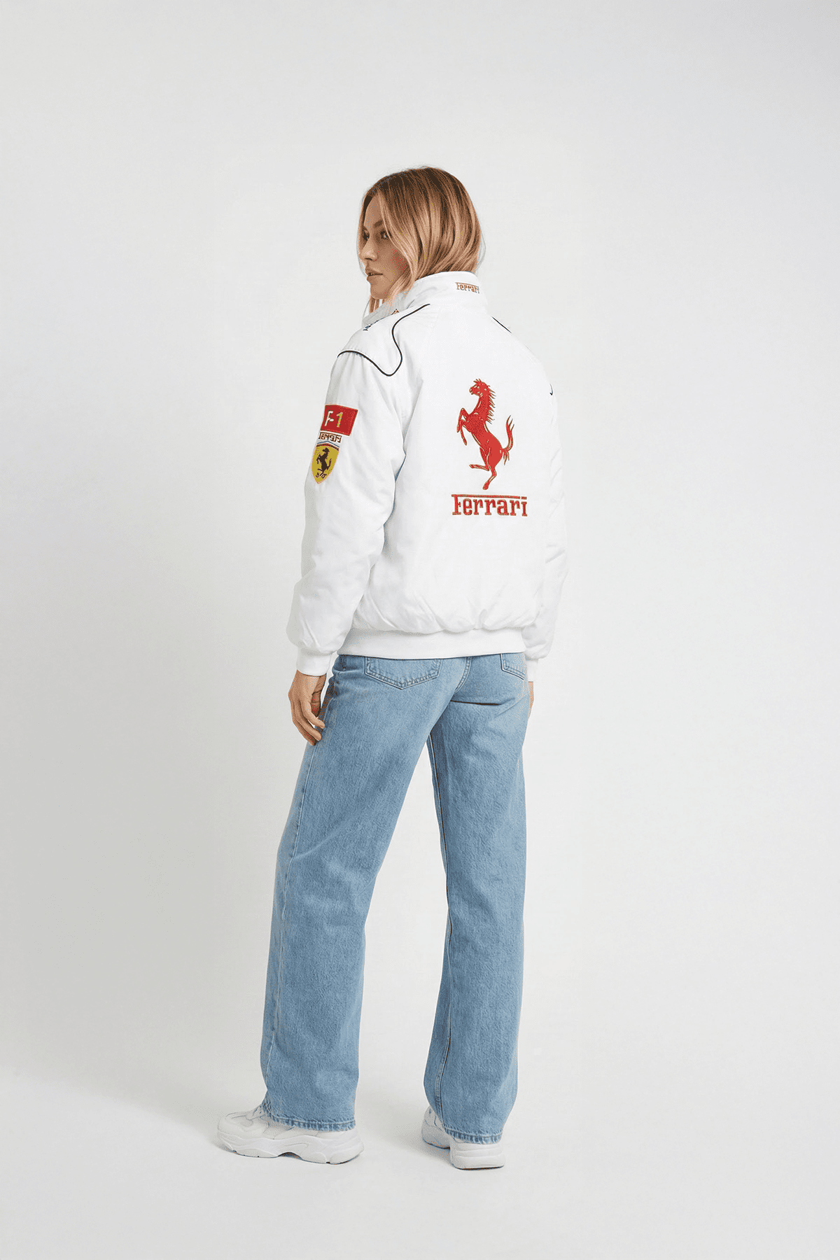 Vintage Scuderia White Ferrari Jacket