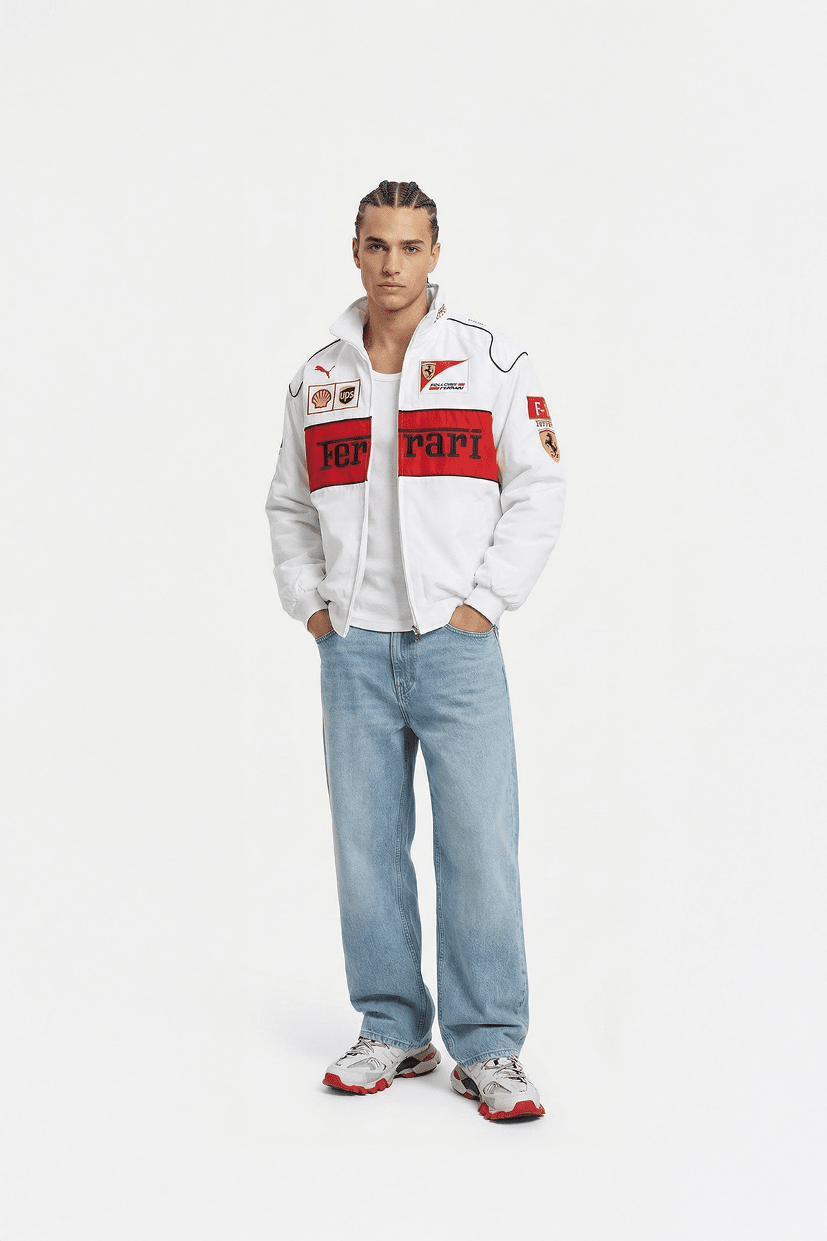 Vintage Scuderia White Ferrari Jacket