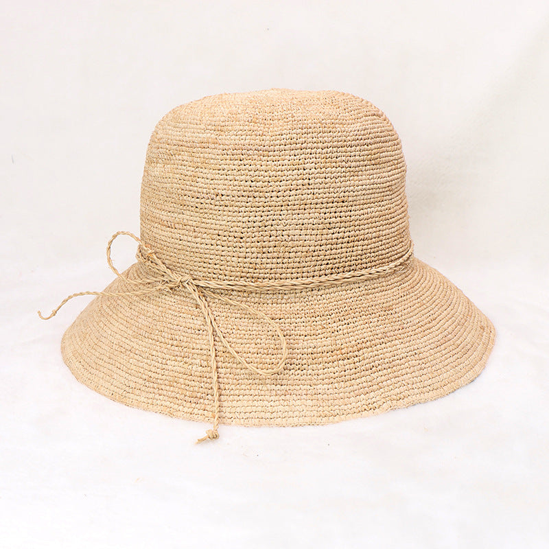 Foldable Straw Hat For Women Sun Protection and Beach Vacation Korean Style Boho Holiday Travel