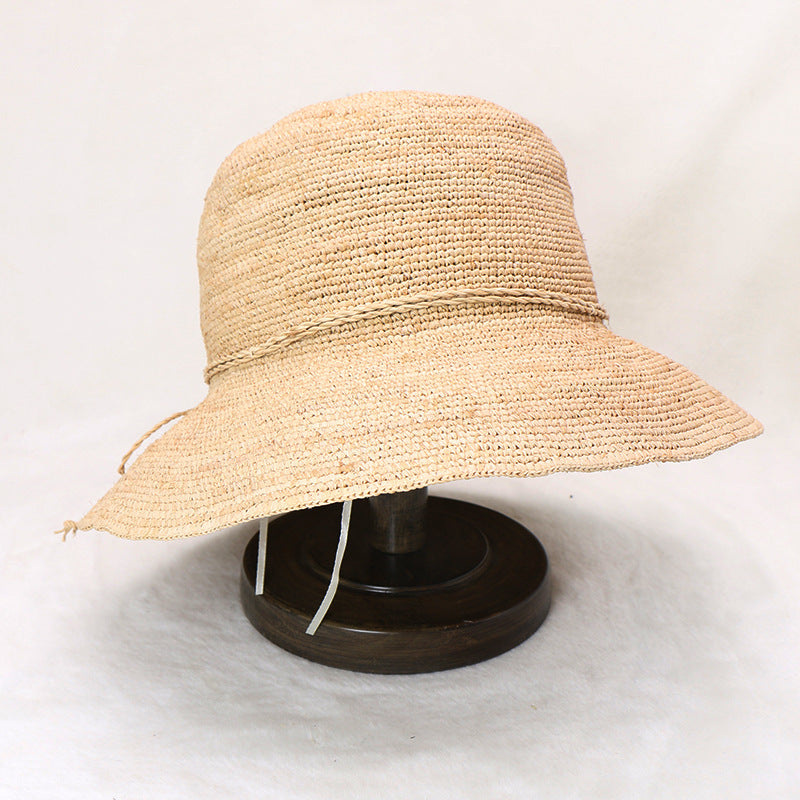 Foldable Straw Hat For Women Sun Protection and Beach Vacation Korean Style Boho Holiday Travel